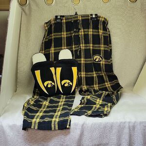 Iowa Hawkeyes Sleep Pants And Slippers Men's Size Large